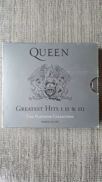 CDs Queen Greatest Hits I II & III The Platinum Collection Three CD Set topp