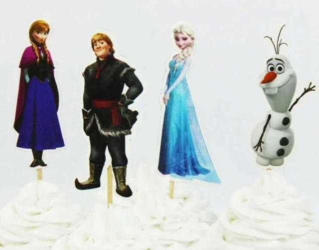 DECORAZIONI PER TORTA FROZEN 2 personaggi cialda ostia cake topper  compleanno EUR 9,90 - PicClick IT