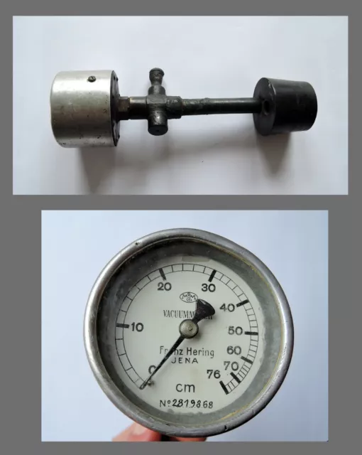 Antik: Vacuummeter - Franz Hering Jena Vakuummeter a. Apothekenbestand Manometer