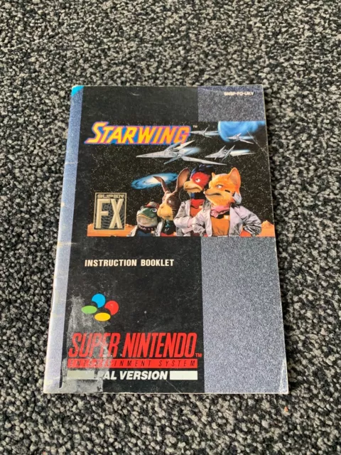 Instruction Booklet  Starwing   Nintendo SNES   - SNSP - FO - UKV  Manual