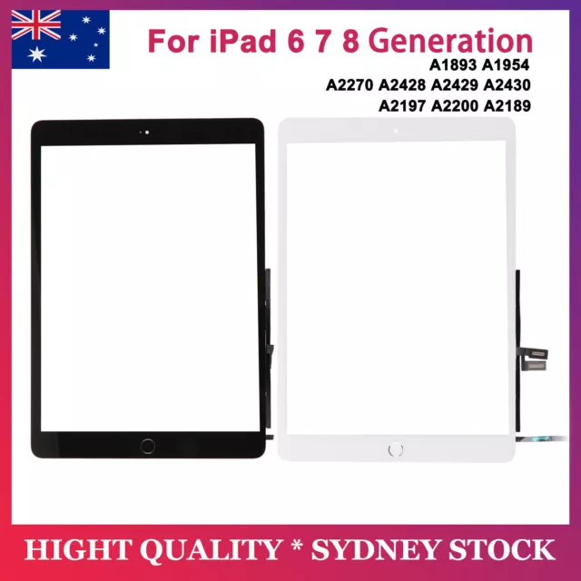  for iPad 7th/8th Generation Screen Replacement Digitizer  10.2(A2197,A2198,A2200,A2270,A2428,A2429,A2430),for iPad 7/8 Screen  Replacement Parts(NO LCD),+Home Button+Pre-Installed+Repair Tools(Black) :  Electronics