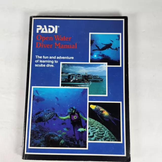 Padi Open Water Diver Manual 1990 PB Scuba Diving Snorkeling Book