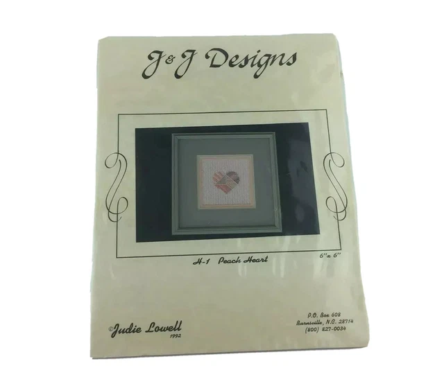 Patrón de aguja corazón melocotón Judie Lowell de J&J Designs