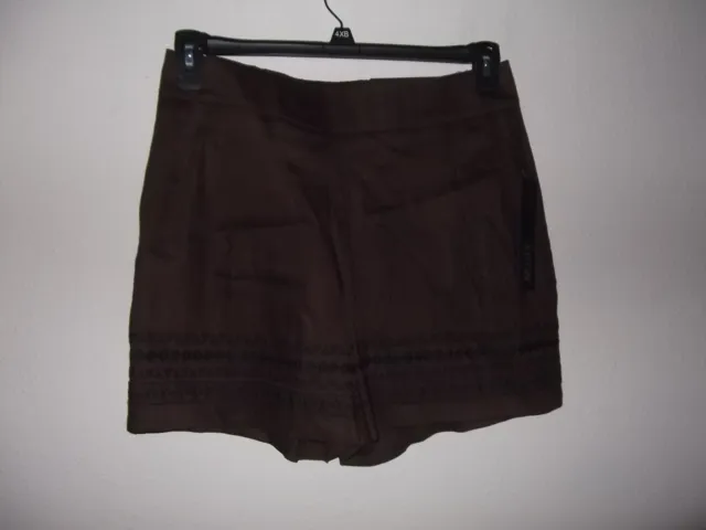 Apt 9 - Women - Mid Rise Shorts - Brown - Medium - Retails @ 40.00(Ac-40-36)