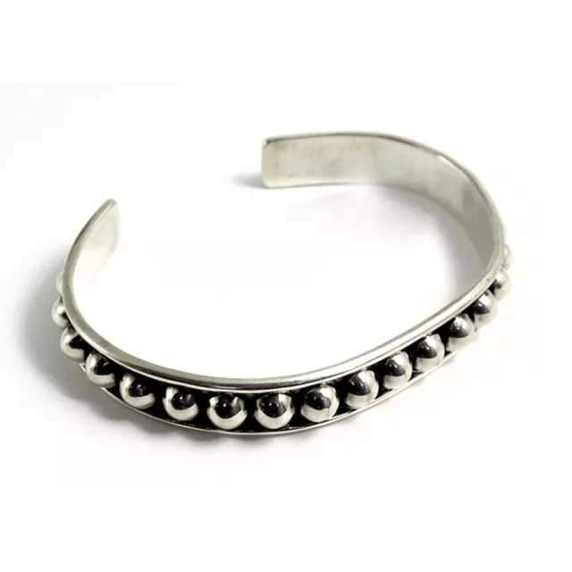 Sterling Silver Mexican Torque Solid Heavy 28g Tribal 10mm UK HM Unisex 7.5" Box