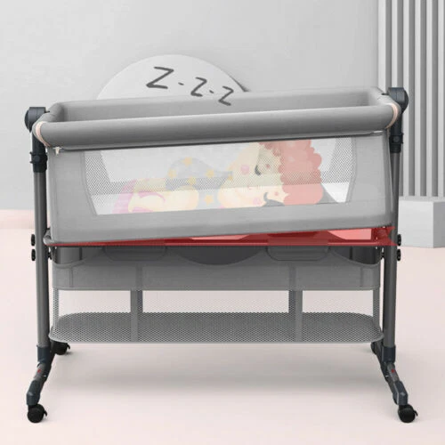 Baby Bassinet Bedside Sleeper Adjustable Height Portable Crib Infant Toddler Bed