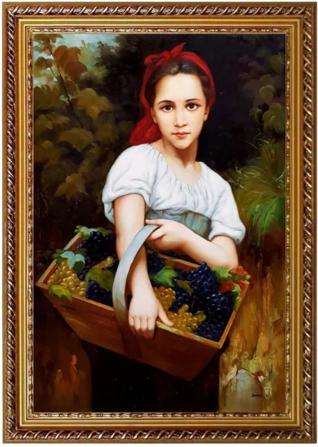 Ölbild Weinleserin William Adolphe Bouguereau HANDGEMALT, Gemälde F: 60x90cm