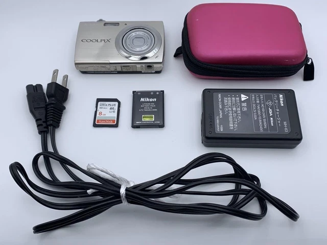 NIKON COOLPIX S230 Digital Camera with Charger Battery SD
