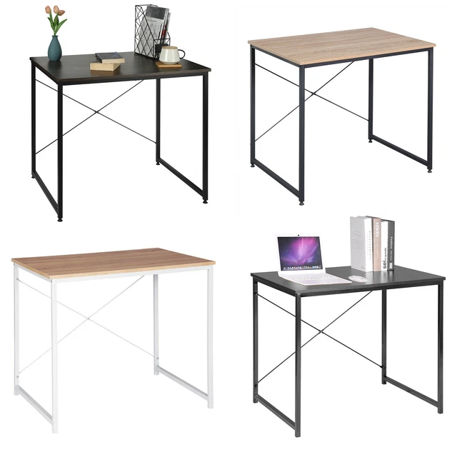 SVITA ECKHART Eckschreibtisch 150x120 Cm – Weiße Metallbeine, Eiche-Optik, Mit Tastaturschublade & Computerstativ