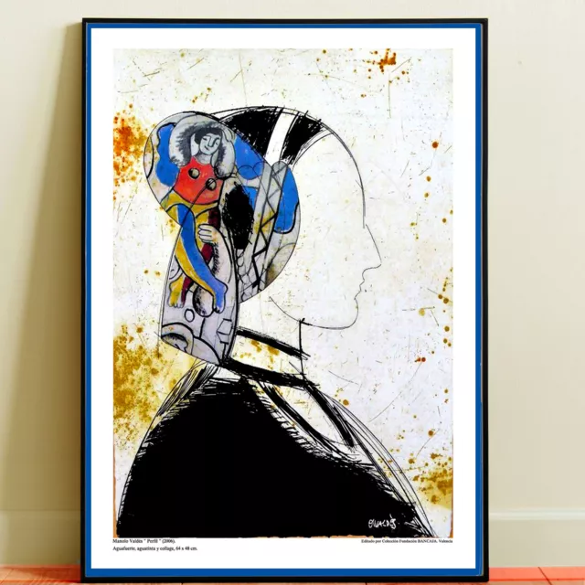 Cuadro lamina Manolo Valdés. " Perfil 2006", Editada por Asociación Cultural Ban