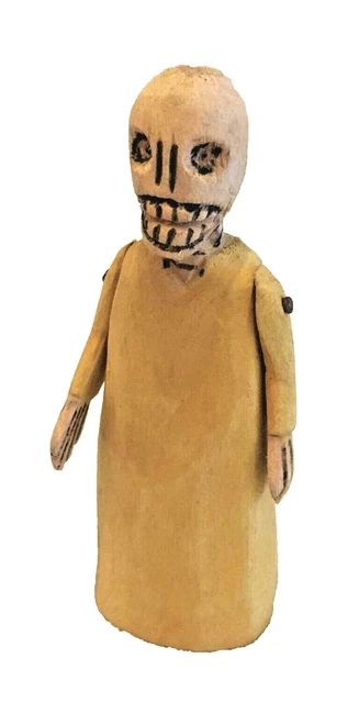 Vintage 70’S Day Of The Dead Fiesta Skeleton - Mexican Folk Art 4"