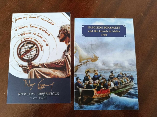 2x 2 Euros Commémorative Malta 2023 Napoleon Bonaparte - Nicolaus Copernicus