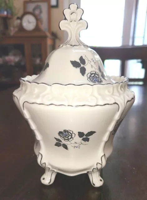 Koenigs zel Silesia Vintage Sugar / Warmer Dish Rare Hand Painted