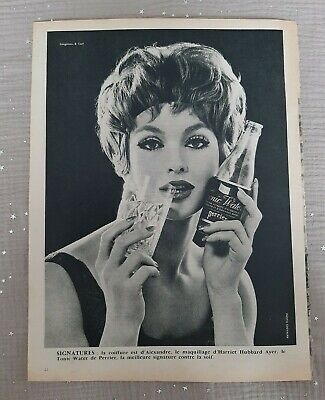 PUBLICITE ADVERTISING 096  1961  Coiffeur Alexandre le tonic Water de Perrier 