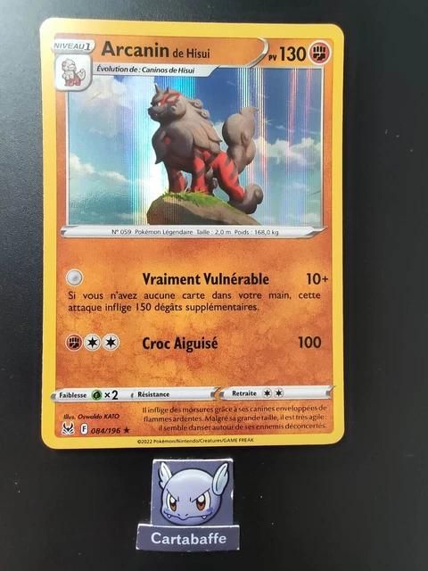Carte Pokémon Arcanin de Hisui 084/196 HOLO EB11 Origine Perdue NEUF