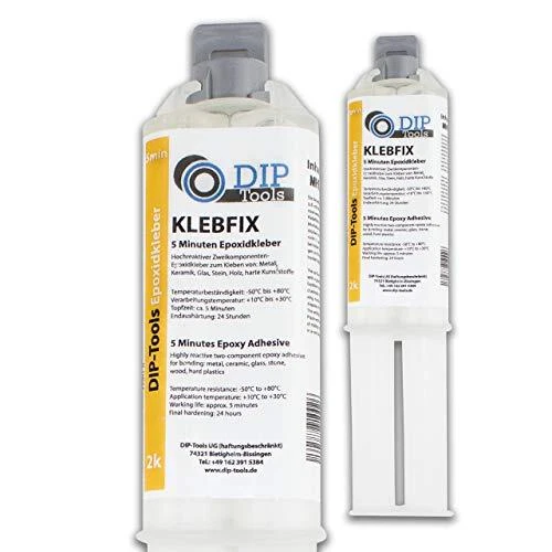 DIP-Tools KLEBFIX - Colle Epoxy Bi-Composant - Soudure a Froid pour Bois Méta...