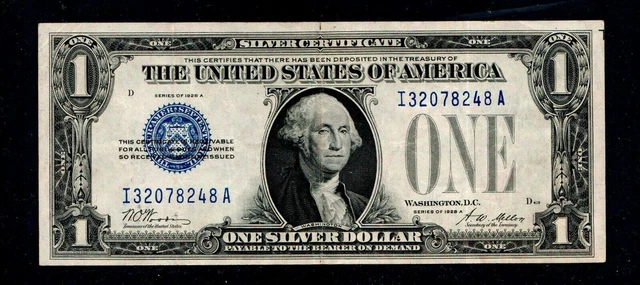 1928-A $1 Silver Certificate Blue Seal (A437)