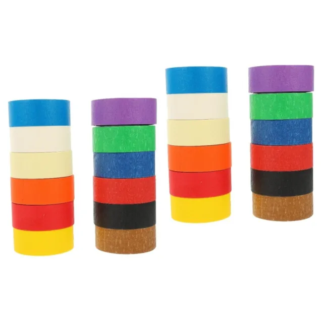 24 rollos cinta de fuerza cinta de color cinta de pintor papel estructurado