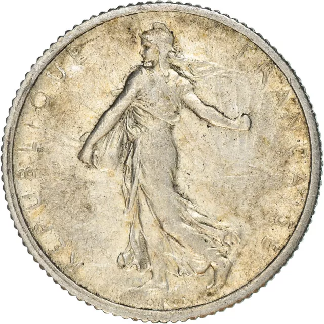 [#841749] Monnaie, France, Semeuse, Franc, 1918, Paris, Fautée, TTB, Argent, Gad