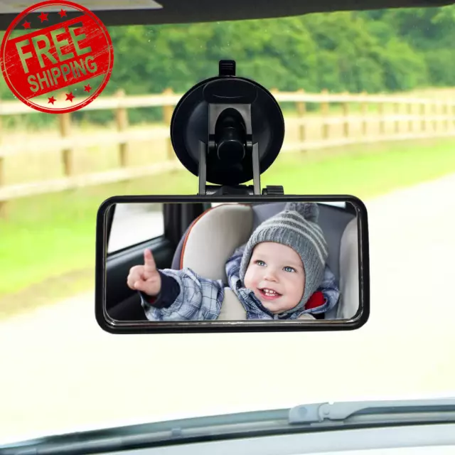 Baby Car Mirror, Rear View Mirror for Baby on Car Back Seat, Shatterproof Adjust