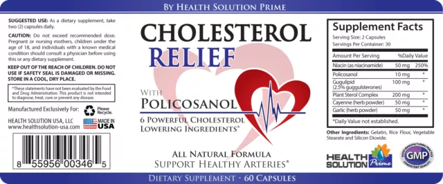 Cholesterol Lowering (6 Bottles, 360 Capsules) 2