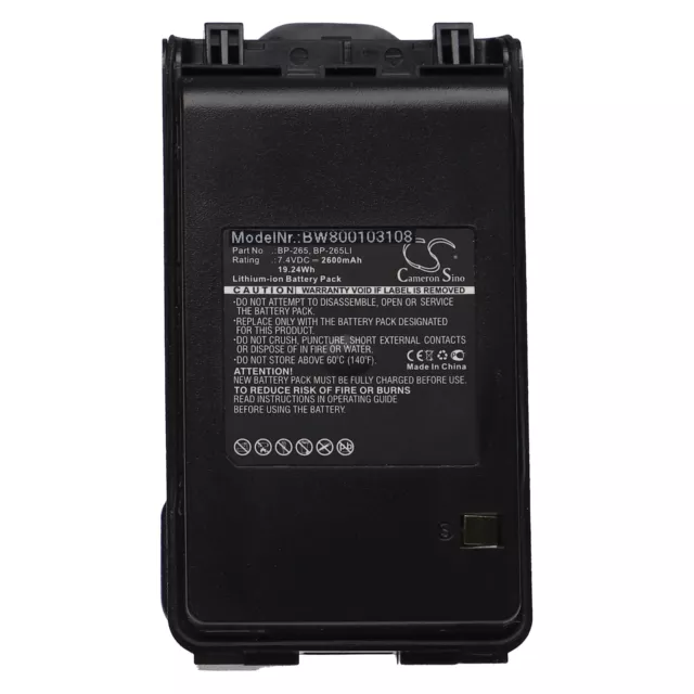 BATTERIE de radio 2500mAh pour ICOM IC-F4003