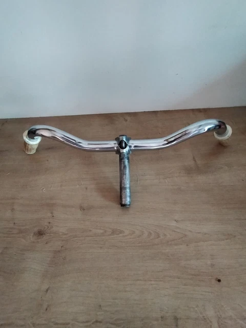 Guidon De Vélo Ancien Avec Potence, Style Années 50/60, Pour Vélo De Ville Ou Randonneuse