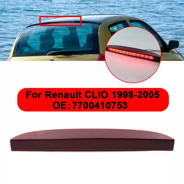 3ème feu Stop LED Lentille Rouge Lumière 7700410753 pour Renault Clio MK2 98-05