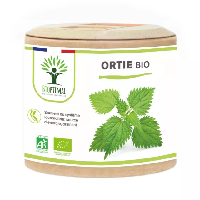 Ortie Bio - Complément alimentaire - Fabriqué en France - 60 gélules