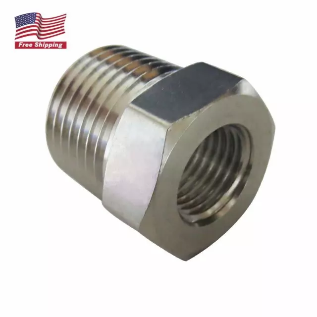 Reducer Hex Bushing 1-1/4" Male NPT to 1" Female NPT Reducing Cast Pipe Fitting