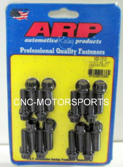 ARP Header Bolts 100-1212 3/8 BB CHEVY BLACK OXIDE 12 POINT HEAD 3/8 WRENCH