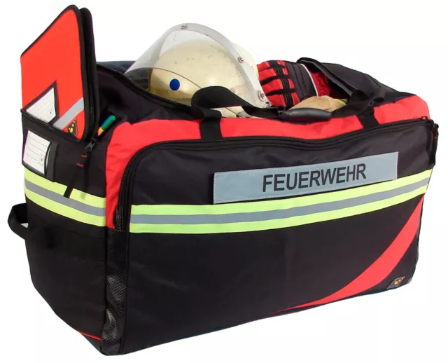 tee-uu RAGBAG PRO Bekleidungstasche Feuerwehr Rettungsdienst THW - schwarz/rot