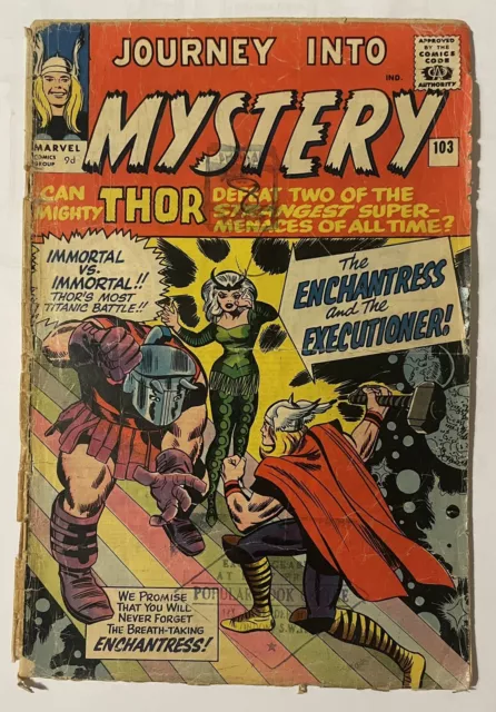 Journey Into Mystery #103. Apr 1964. Marvel. G/Vg. 1St Enchantress & Executioner