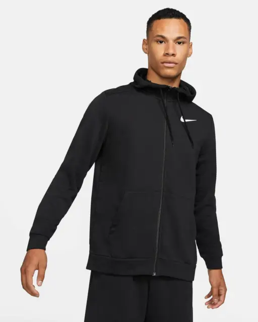 Nike Dry Hoodie Fleece Full Zip - Felpa Con Cappuccio Nero - Taglia XL Uomo