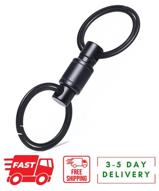 Titanium Quick Release Keychain Retractable Key Ring Detachable Keychain Clip