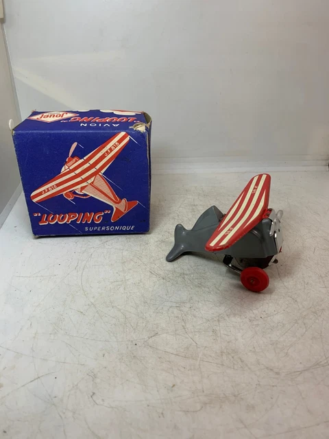 JOUEF France avion looping JF 815 clockwork tin plane en tôle moteur à clé 9 cm | eBay