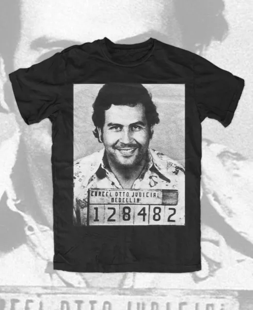 T-shirt premium Pablo Escobar Mugshot, re della Coca-Cola, cocaina, don pablo, DROGA,