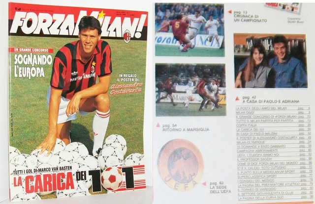FORZA MILAN 4 AVRIL 1992 +POSTER COSTACURTA
