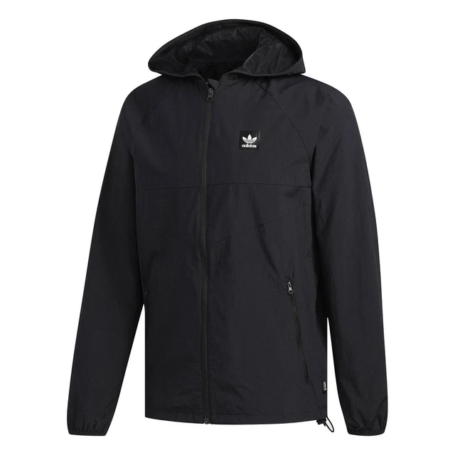 Adidas Originals Giacca A Vento Impacchettabile Uomo Track Top Nero Trifoglio Nuovo S