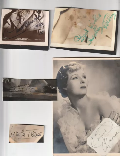 JOB LOT #527 - 7 x VINTAGE Actor signed cut pieces etc from photos good names.