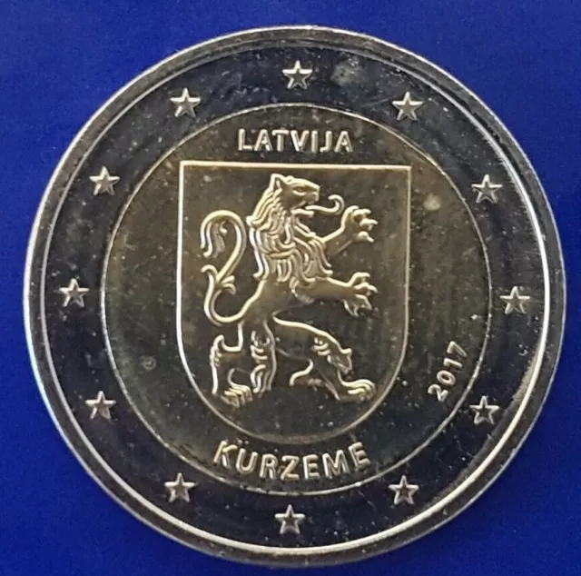 2 Euro 2017 Lettland  Regionen Lettlands - Kurland/ Kurzeme  unz.