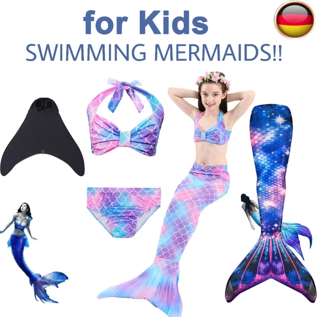 Borsa Da Spiaggia Sirena Per Bambini - Viola Con Tasche E Personalizzazione Nome