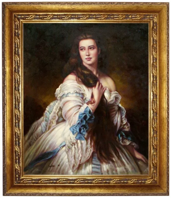 Ölbild Madame Rimsky Korsakov, Franz Winterhalter, ÖLBILD HANDGEMALT 50x60cm