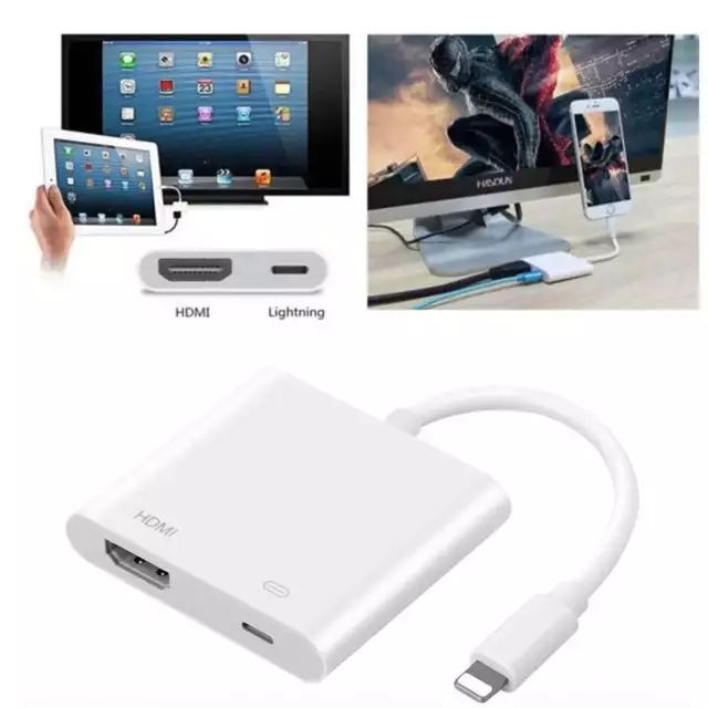 Compatible HDMI Digital AV Adapter for iPad iPhone White 2