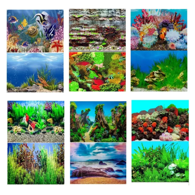 Aquarium Fish Tank Background Backdrop Poster - 2 to 10 FT Length 60cm High