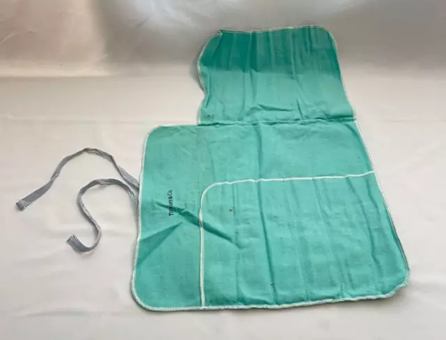 Tiffany & Co. Sterling Silver Flatware Storage Roll Up Bag with 6 slots