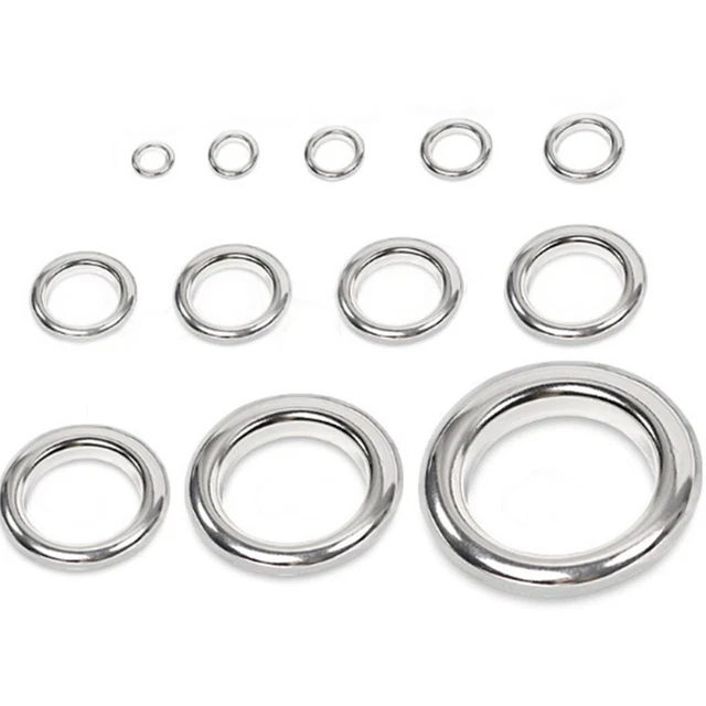 50 Anneaux Fendus Pour Pêche - 1,2 X 8,5 Mm - Acier Inoxydable 304 (Uxcell)