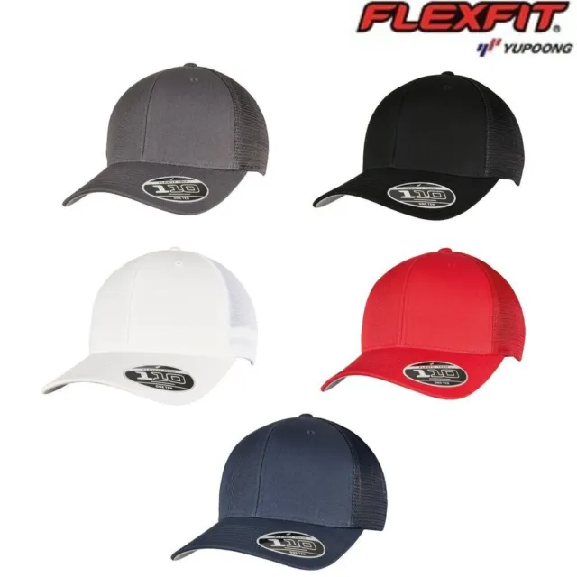 FLEXFIT BY YUPOONG Unisex Retro Mesh Back Curved Peak Trucker Baseball Cap  Hat £13.91 - PicClick UK