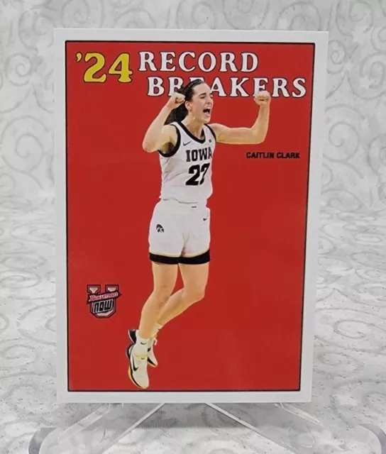 Caitlin Clark 2023-24 Now Bowman U #61 SP NCAA All-Time Scoring Record - Red