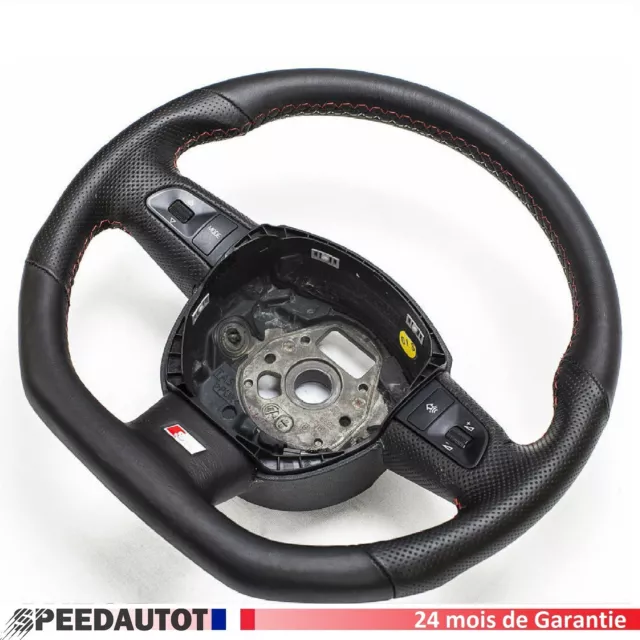 S-LINE Aplati Volant en Cuir Noir Audi A3, A4, A5, A6, Q5, Q7 8P0 8e0 8K0